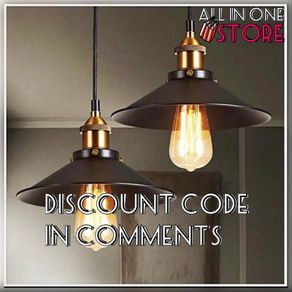 2 Pack Vintage Industrial Black Pendant Light for Kitchen Island, Retro Chandeliers Fixtures E26 E27 Base, Hanging Ceiling Light Lamp Fixture, Bar Lights Hanging