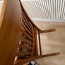 Solid Wood Rocking Chair with Slatted Seat and Back Rustic Finish with Cushion Image 3