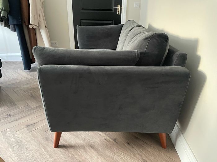 EZ Living Kendal 2 Seater Sofa  Navy Velvet