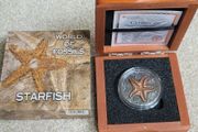 2 dollar's silver coin Starfish from the world of fossils