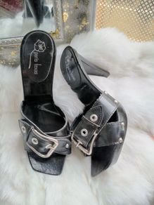 Authentic Paris Texas Mules block 100mm high heel