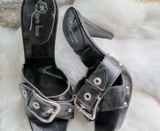 Authentic Paris Texas Mules block 100mm high heel