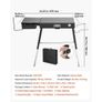Folding Grill Table 87x45 cm Camping Griddle Stand Fit 43 & 56 cm, for Picnic BBQ Tailgating, Carbon Steel, Adjustable Height, 158 kg, Outdoor Cart with Magnetic Tool Rack and Tissue Holder Image 6