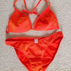 Orange Bikini size 12 top + size 14 briefs
