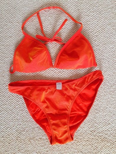 Orange Bikini size 12 top + size 14 bottoms