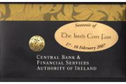 2007 Ireland Central Bank &amp; Financial services Authority of Ireland Souvenir of The Irish Coin Fair 17-18 February 2007. Contains an uncirculated set of Irish coins issued in 2007. (3 images)