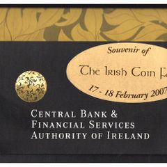 2007 Ireland Central Bank & Financial services Authority of Ireland Souvenir of The Irish Coin Fair 17-18 February 2007. Contains an uncirculated set of Irish coins issued in 2007. (3 images)