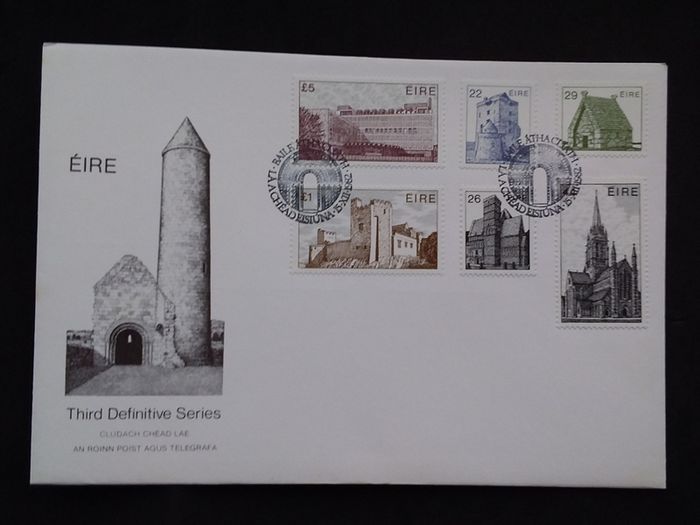 Ireland Stamps : Third Definitive Series , Irish Architecture , High Values , First Day Cover - 1982