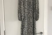 Animal print fit and flare dress