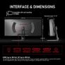 34 Inch Ultrawide Curved 180Hz Gaming Computer Monitor,1500R PC Screen 21-9 UWQHD (3440x1440),128% sRGB,Adaptive Sync,178 Viewing Angle HDMI Display Port,Compatible with Wall mounting-Black Image 5