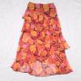 River Island Orange Pink Metallic Floral Print Tiered Ruffle Chiffon Midi Skirt 10UK/38EU Image 6