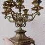 Vintage Candle Holder in Gold with Details / For 5 Candles / Antique Home Decor / Old Golden Candelabra Candle Stand Image 2