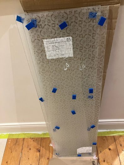 BN Vintage style etched glass for internal door