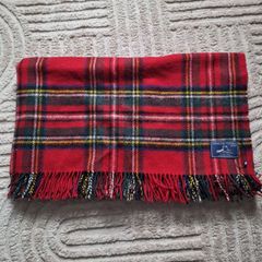 Bronte by Moon Highland Tweeds Pure Wool Royal Stewart Tartan Throw Blanket