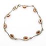 Vintage 925 Sterling Silver & Natural Baltic Amber Minimalist Bracelet Image 4