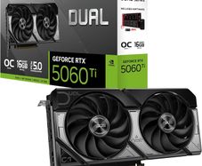 Asus Dual Geforce RTX 5060 Ti 16GB 128-bit GDDR7 PCI Express 5.0 DLSS 4.0 Graphics Card