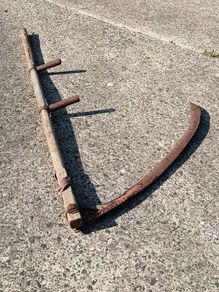 Very Early 20th Century 42" Blade Scythe..6 foot Handle