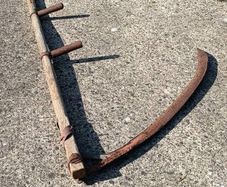 Very Early 20th Century 42" Blade Scythe..6 foot Handle
