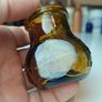 488 - Set of 2 Vintage Brown Amber Glass Cork Top Collectible Decorative Bovril Bottles Image 7