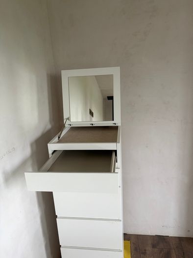 Drawers - IKEA MALM Chest of 6 Drawers with Mirror Glass