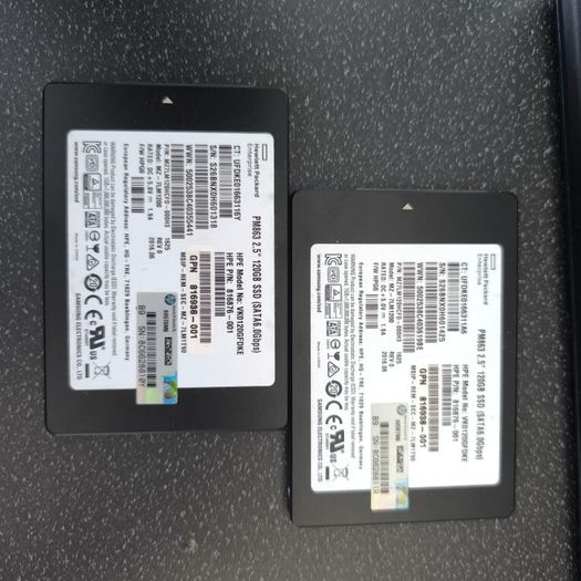 Samsung PM863 120GB Enterprise SATA SSD x2 | HPE Server Pull | Proxmox Boot Drive | Tested Working