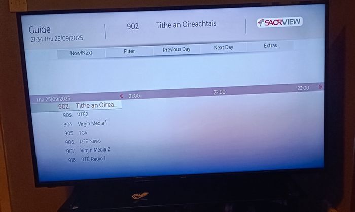 Walker 55 inch 4K TV with glass stand