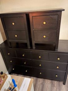 Ikea Hemnes chest of drawers and two matching lockers