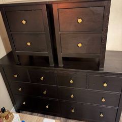 Ikea Hemnes chest of drawers and two matching lockers