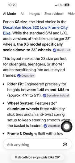 decathlon girls bike