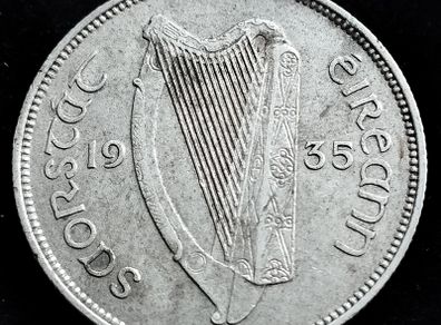 [2676] - Ireland - 1935 - Florin - Irish 2s - KM.7 - Silver - High Grade