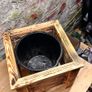 Rustic Handmade Wooden Square Planter Box Image 5
