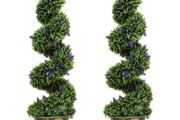 Set of Two 115cm Artificial Lavender Trees