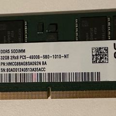 Sk Hynix 32gb Ddr5 So-dimm Ram Module (4800mhz, Pcs-4800b)