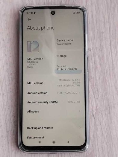 SIM-Free & Unlocked  Brand New Xiaomi 10 2022 Grey 4gb Ram 128gb Rom