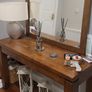 Walnut console table and mirror Image 3