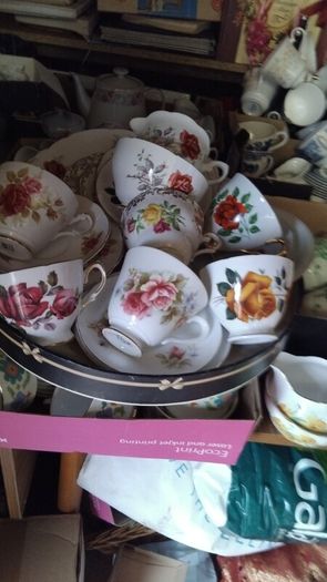 21piece miss match china tea set