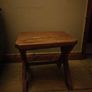 Bespoke once off, solid heavy X style side table Image 3