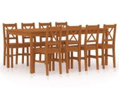 9 Piece Dining Set Pinewood Honey Brown (Copy)