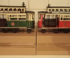 San Francisco Trams Tin Plate Model (RED or Green) Metal Display