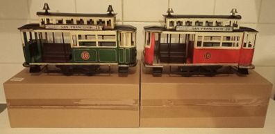San Francisco Trams Tin Plate Model (RED or Green) Metal Display