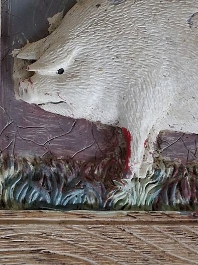 Hand Painted Ceramic Pig Plaque