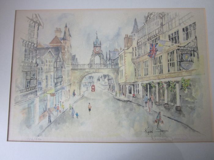 Watercolour Framed Print The Eastgate Cheste Limited Edition By Kevin Sparrow