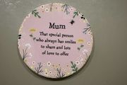 Richard Lang Mum coaster sentiment quote