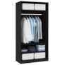Wardrobe Black 100x50x200 cm Chipboard Image 5