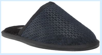 Boss Brand New Cosy Home Slippers - Leather, Dark Blue - Perfect Christmas gift