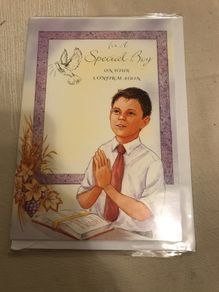 Confirmation card for boy