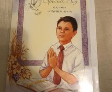 Confirmation card for boy