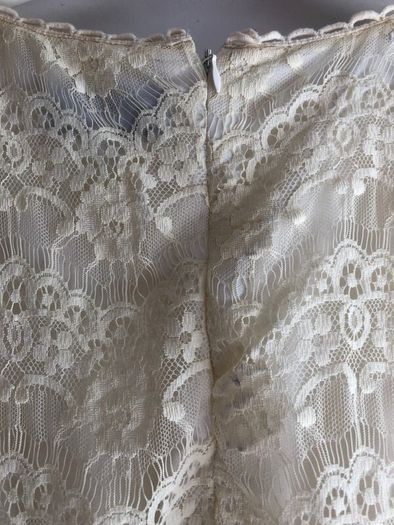 Jovonna London Cream Lace & Pink Chiffon Dress