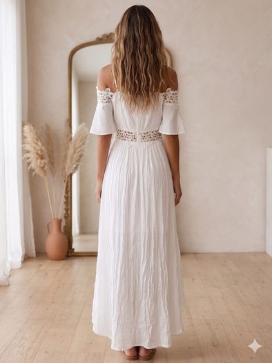 Booho maxi dress Luna lace 6-8 size