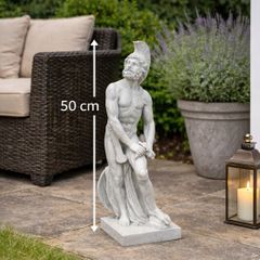 Sculpture Soldier Spartan Figure Statue  Artificial Stone  Antique Style 50cm